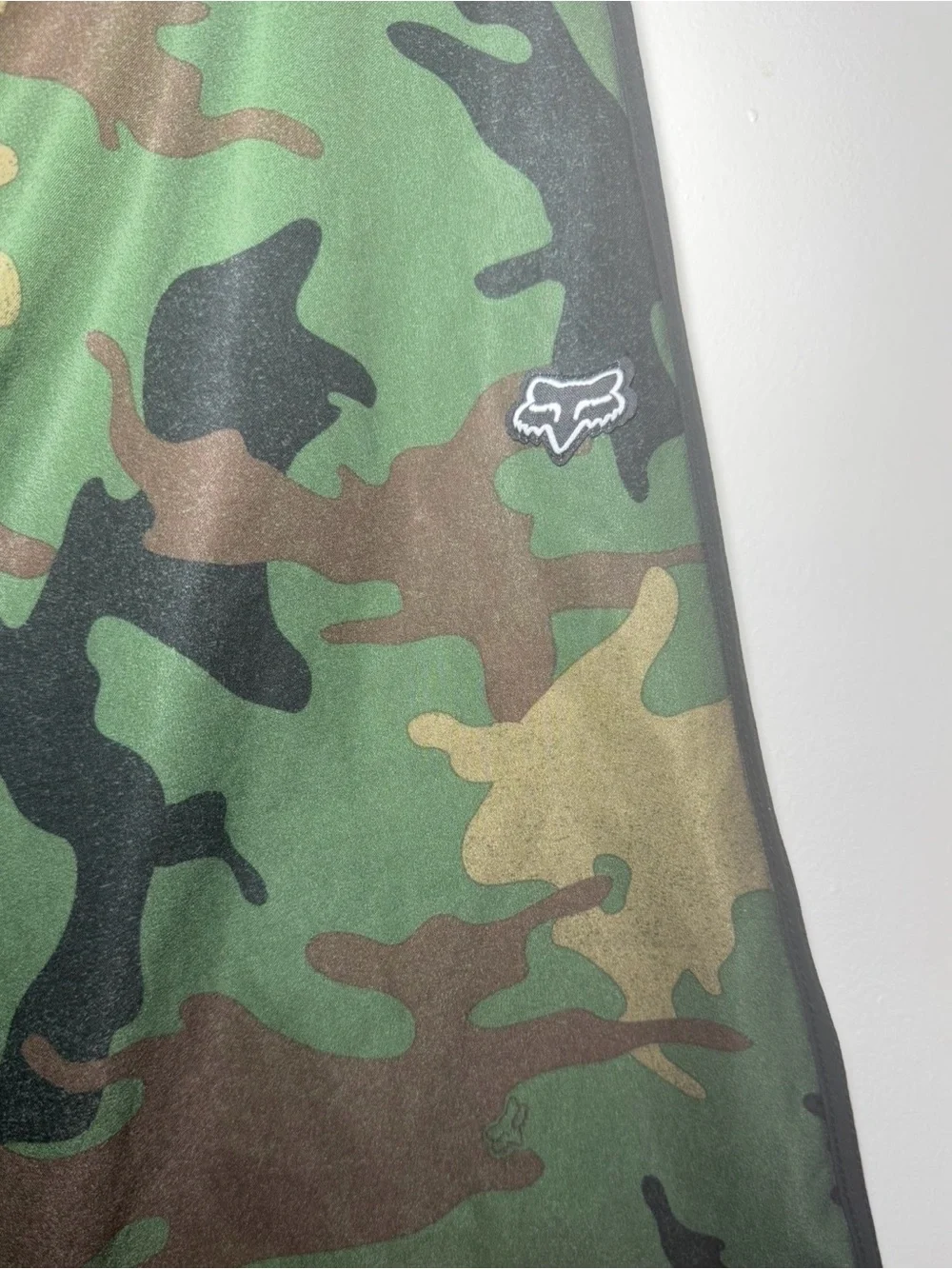 EUC Fix Racing Logo Green Camo Swim Shorts Mens Waist Size 36